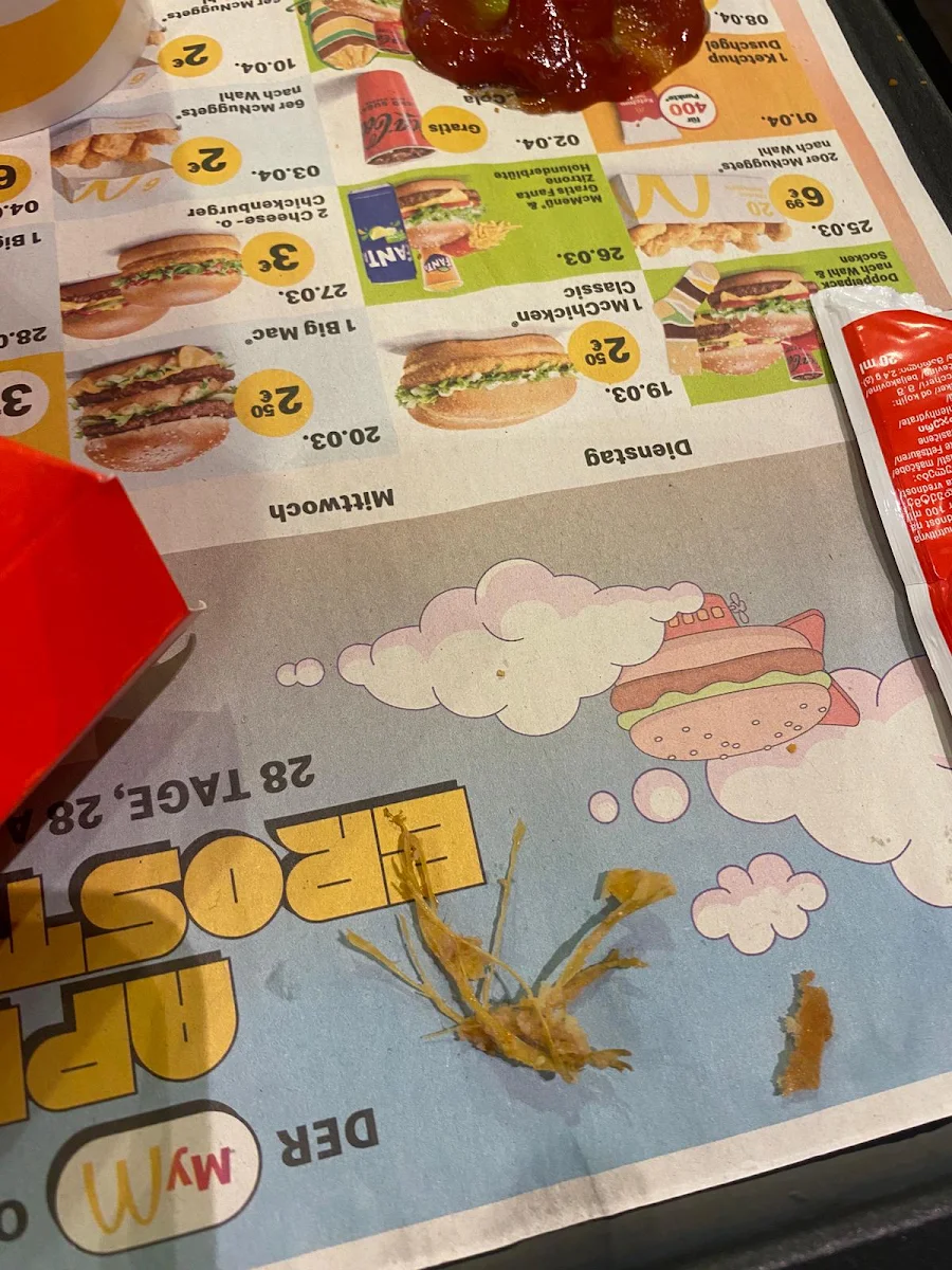 Speisekarte, McDonald's