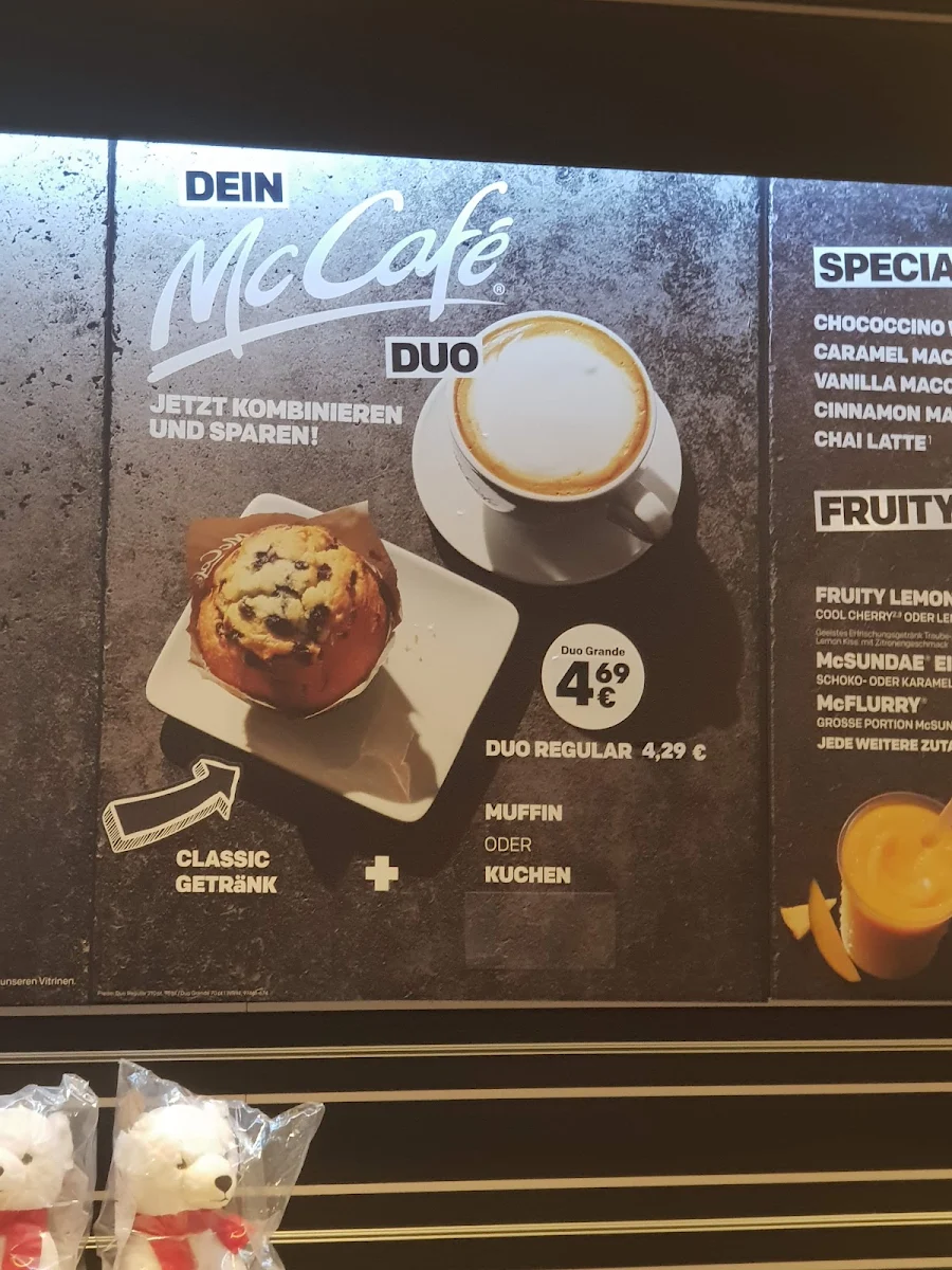 Speisekarte, McDonald's