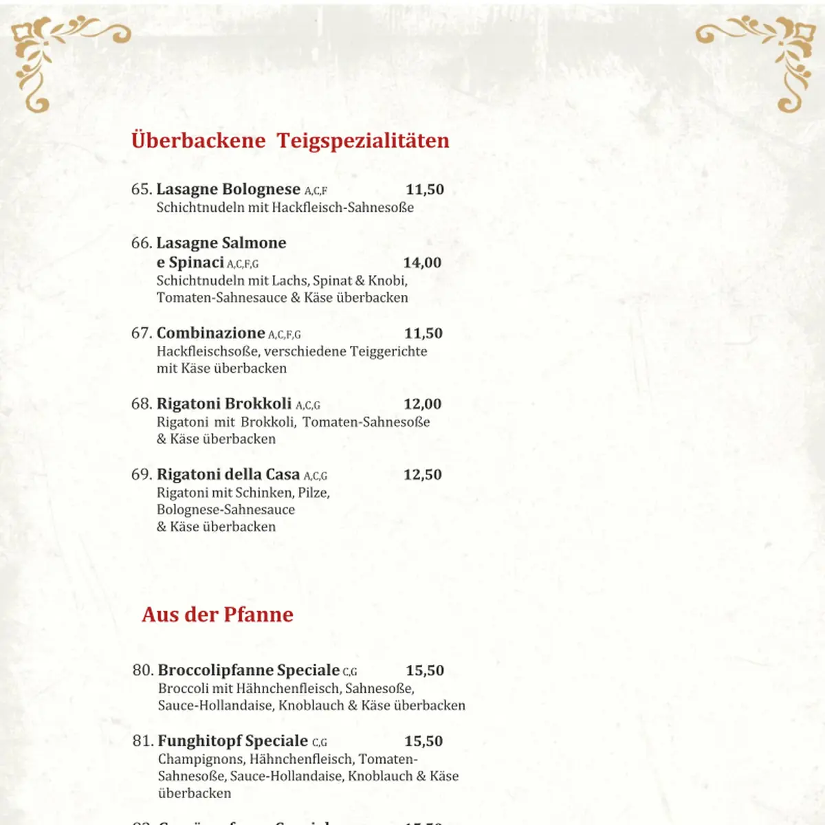 Speisekarte photo 2