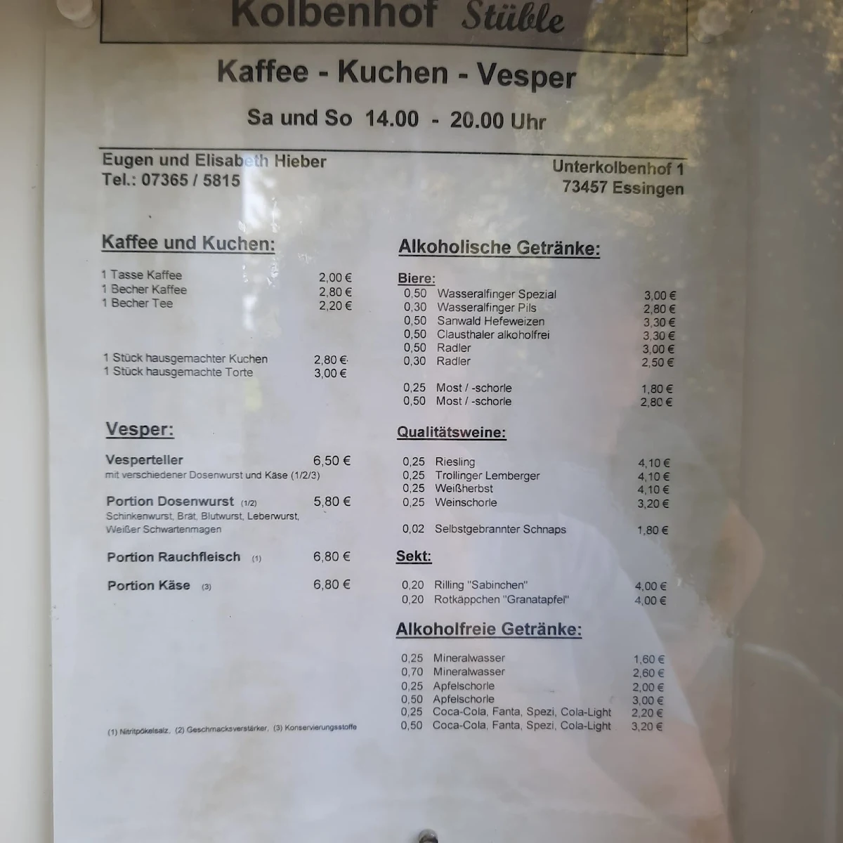 Speisekarte photo 2