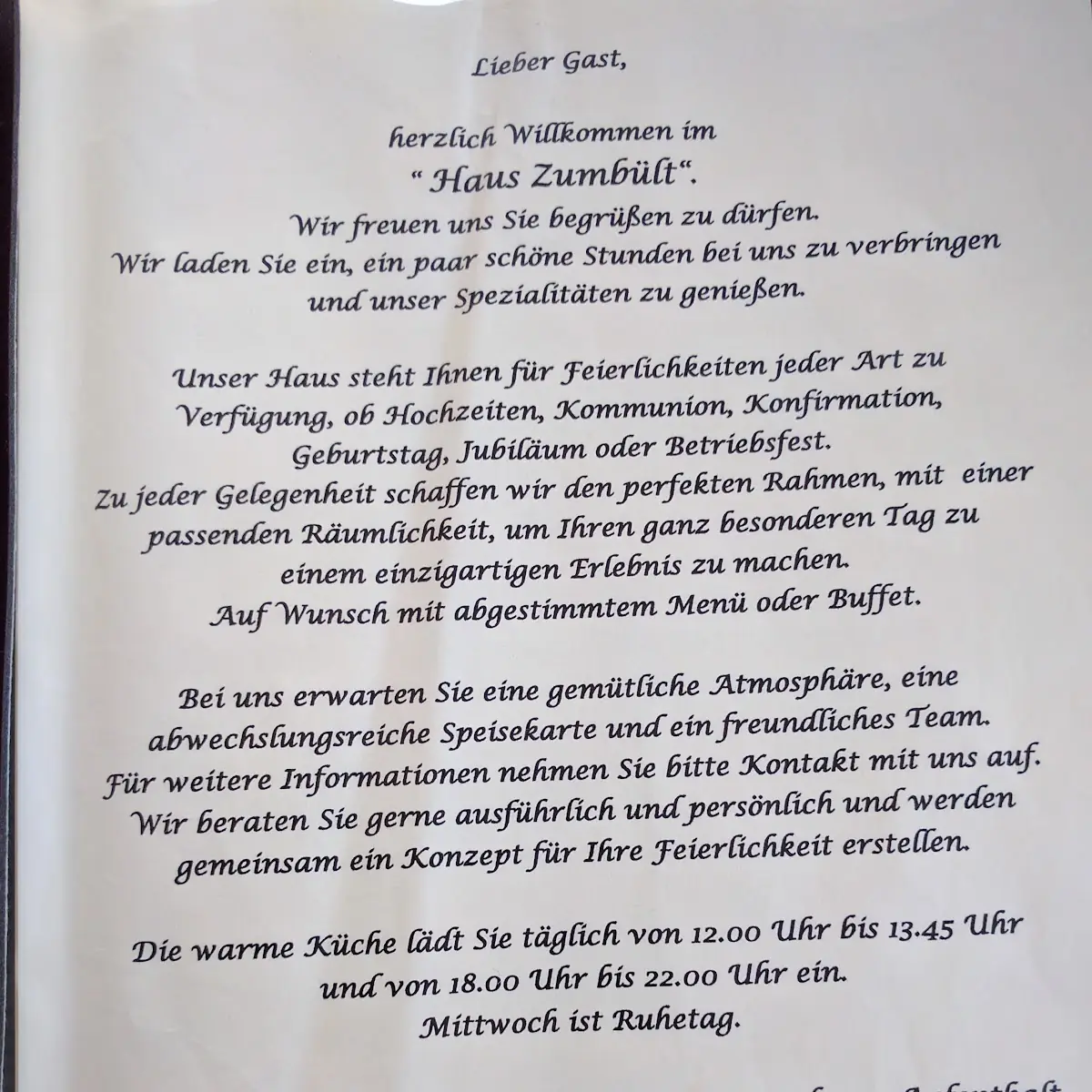 Speisekarte photo 5