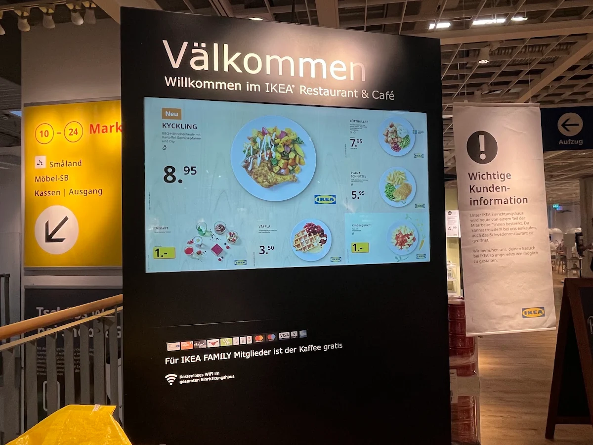 Speisekarte, IKEA Restaurant Osnabrück