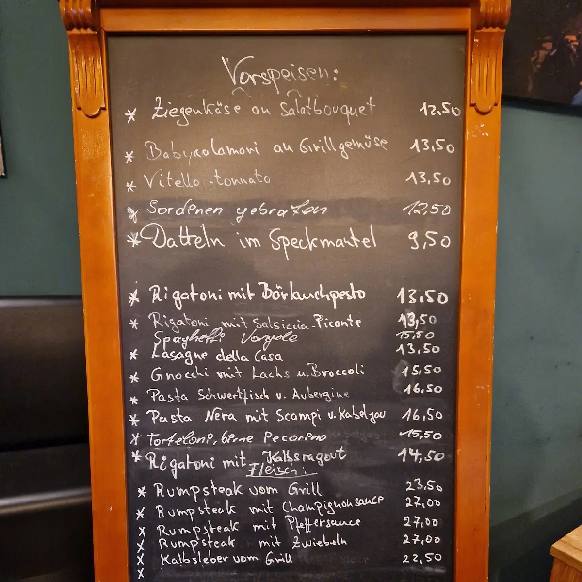 Speisekarte, Restaurant Serenissima