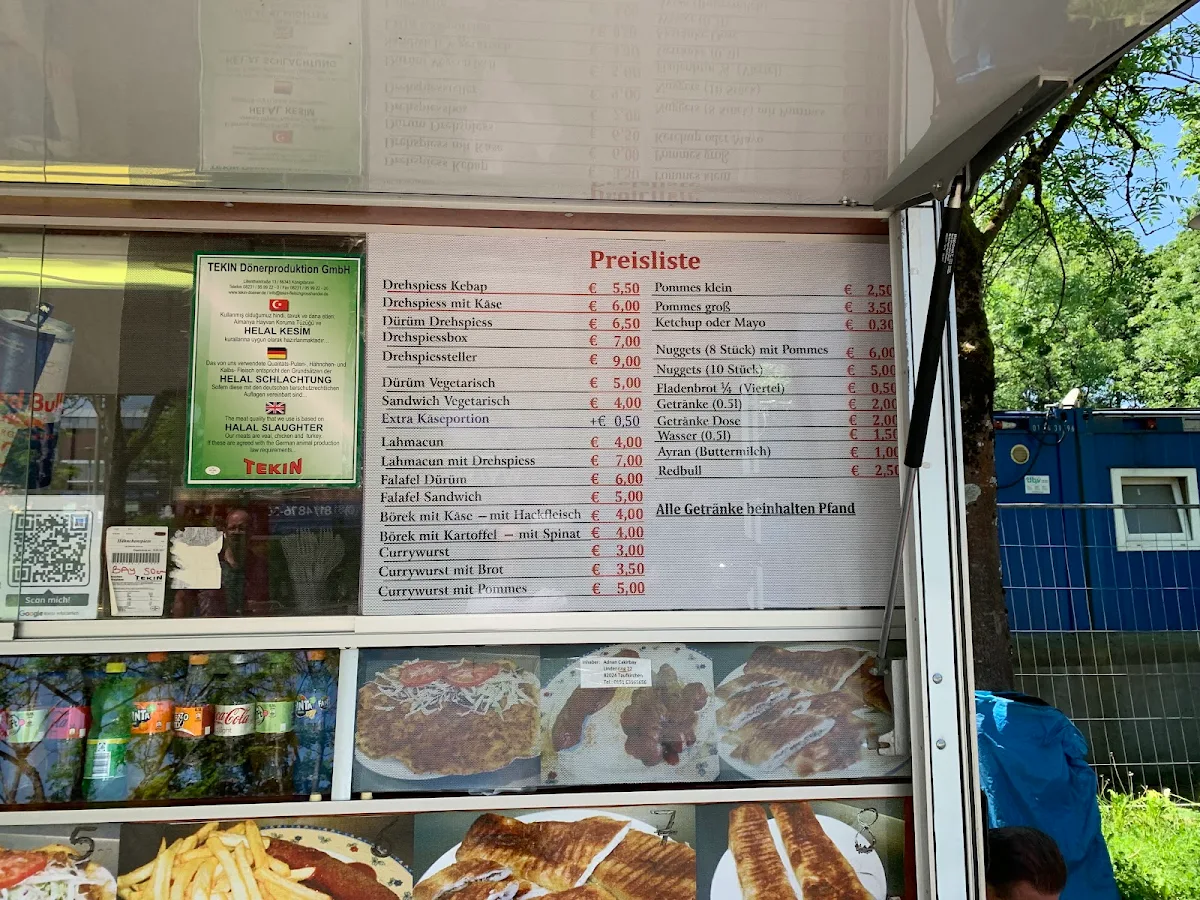 Speisekarte, Bay Adnan Imbiss Döner
