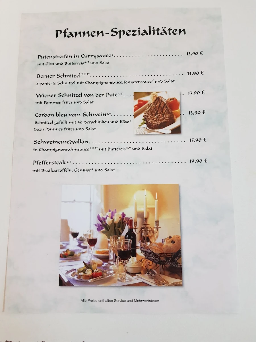 Speisekarte, Zum alten Markt