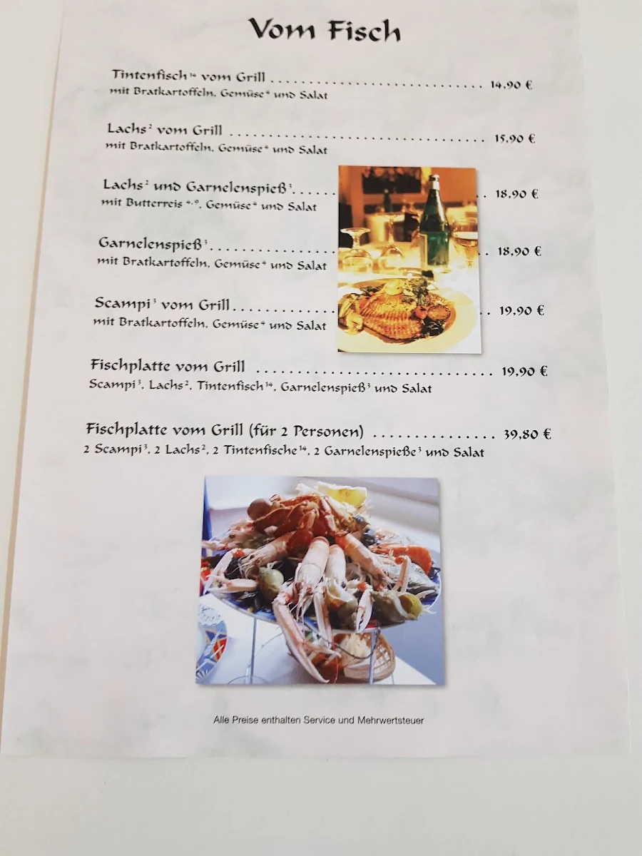 Speisekarte, Zum alten Markt