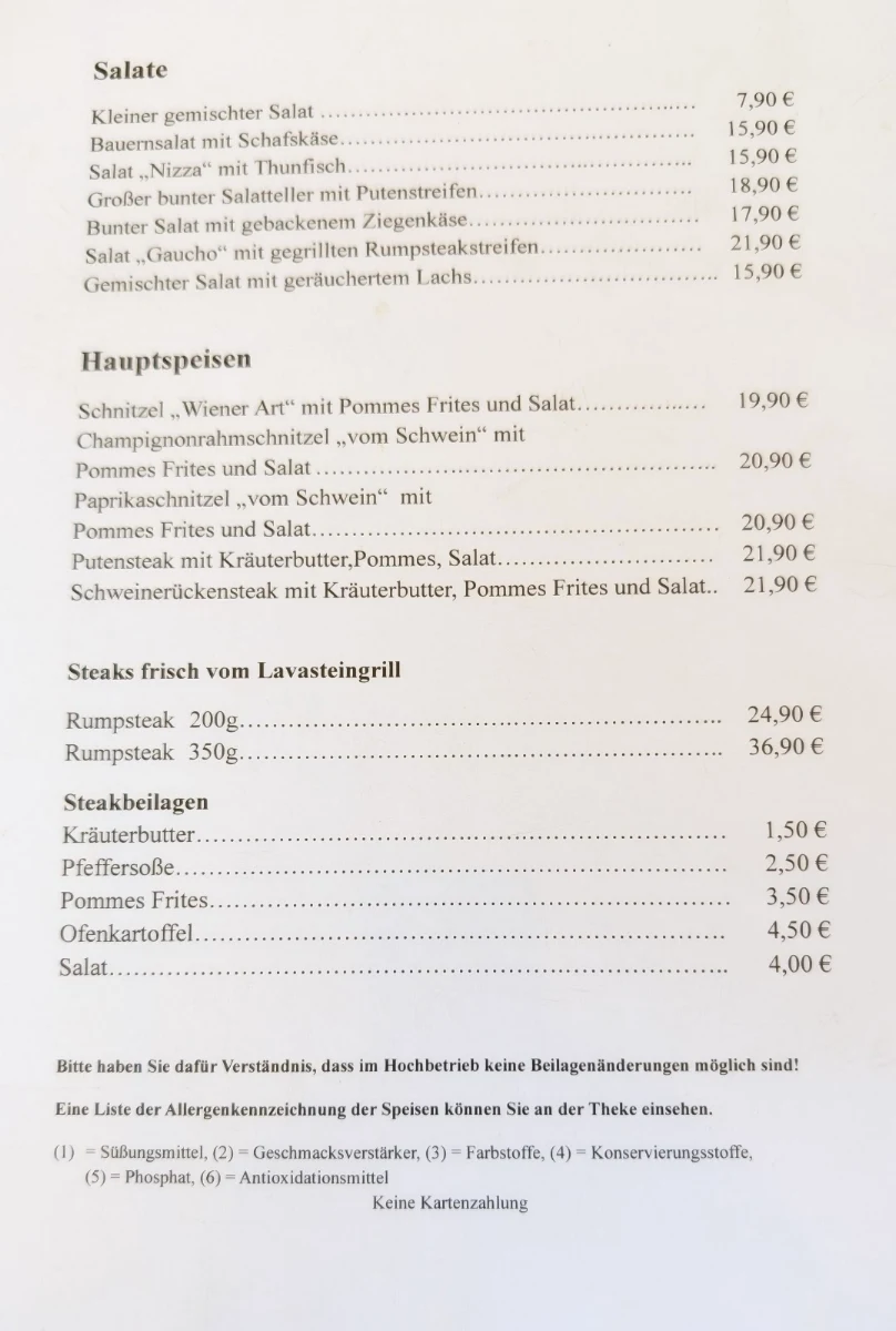 Speisekarte photo 1
