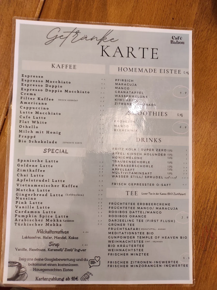 Speisekarte photo 2
