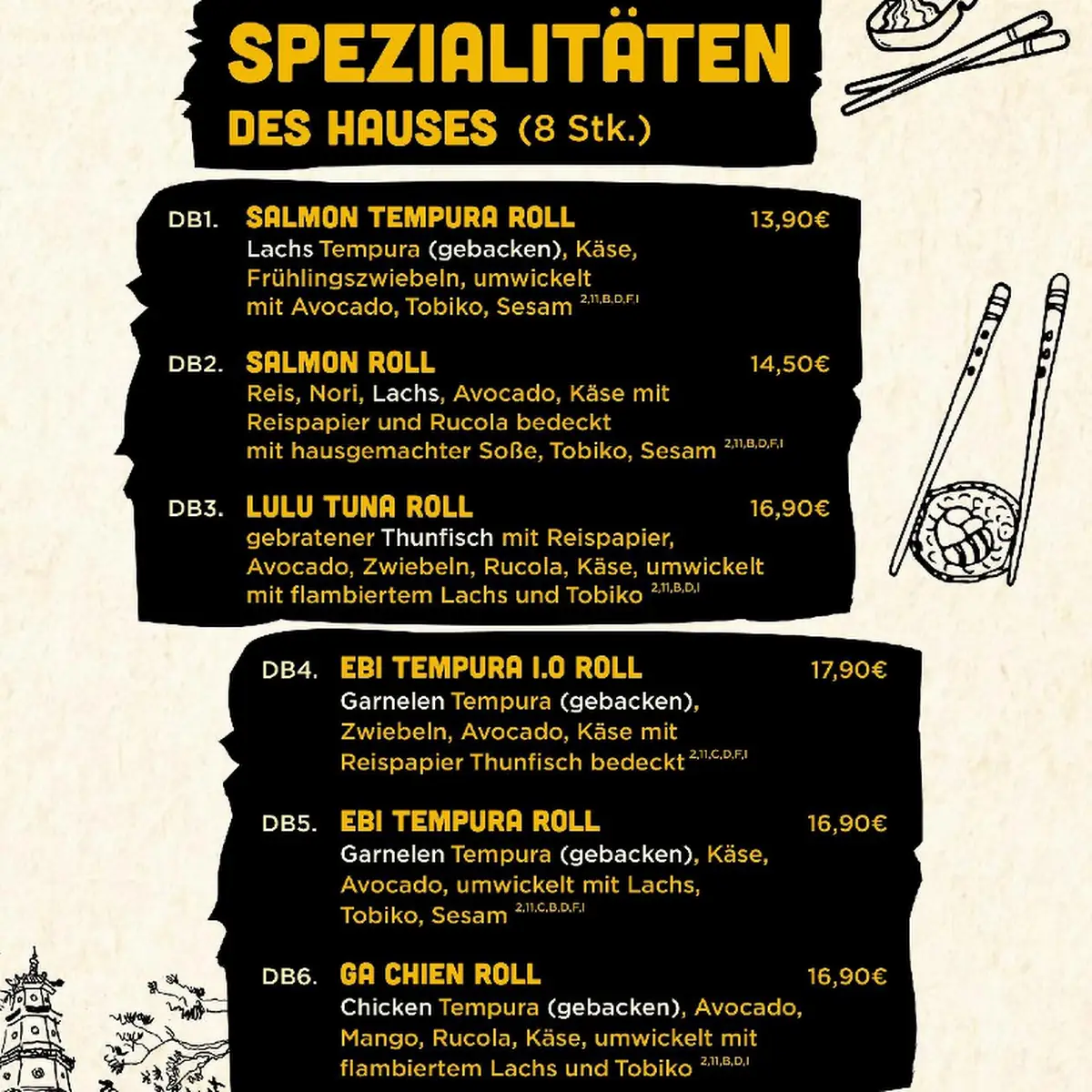 Speisekarte, LuLu - Sushi Asia Cuisine