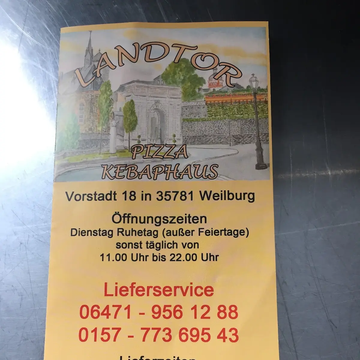 Speisekarte, Landtor Pizza & More