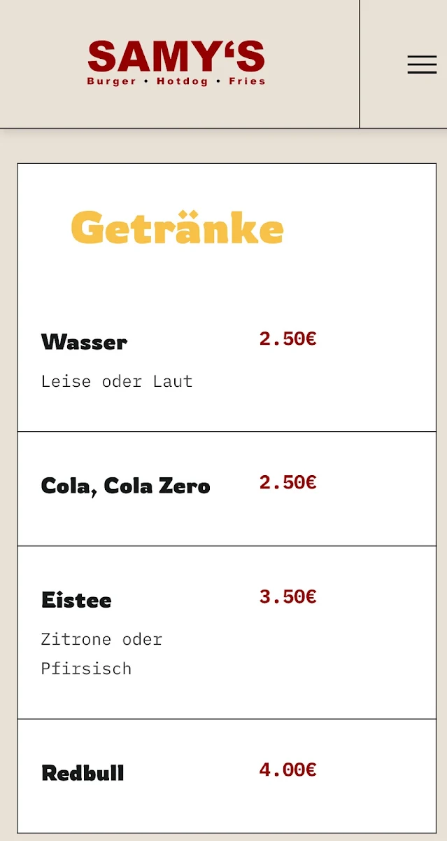 Speisekarte photo 3
