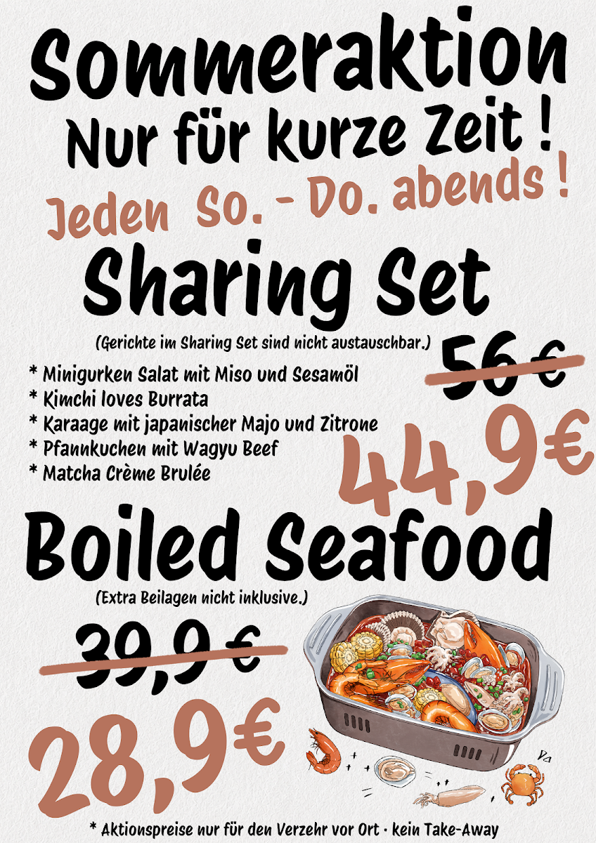 Speisekarte, Hai Seafood Izakaya Munich