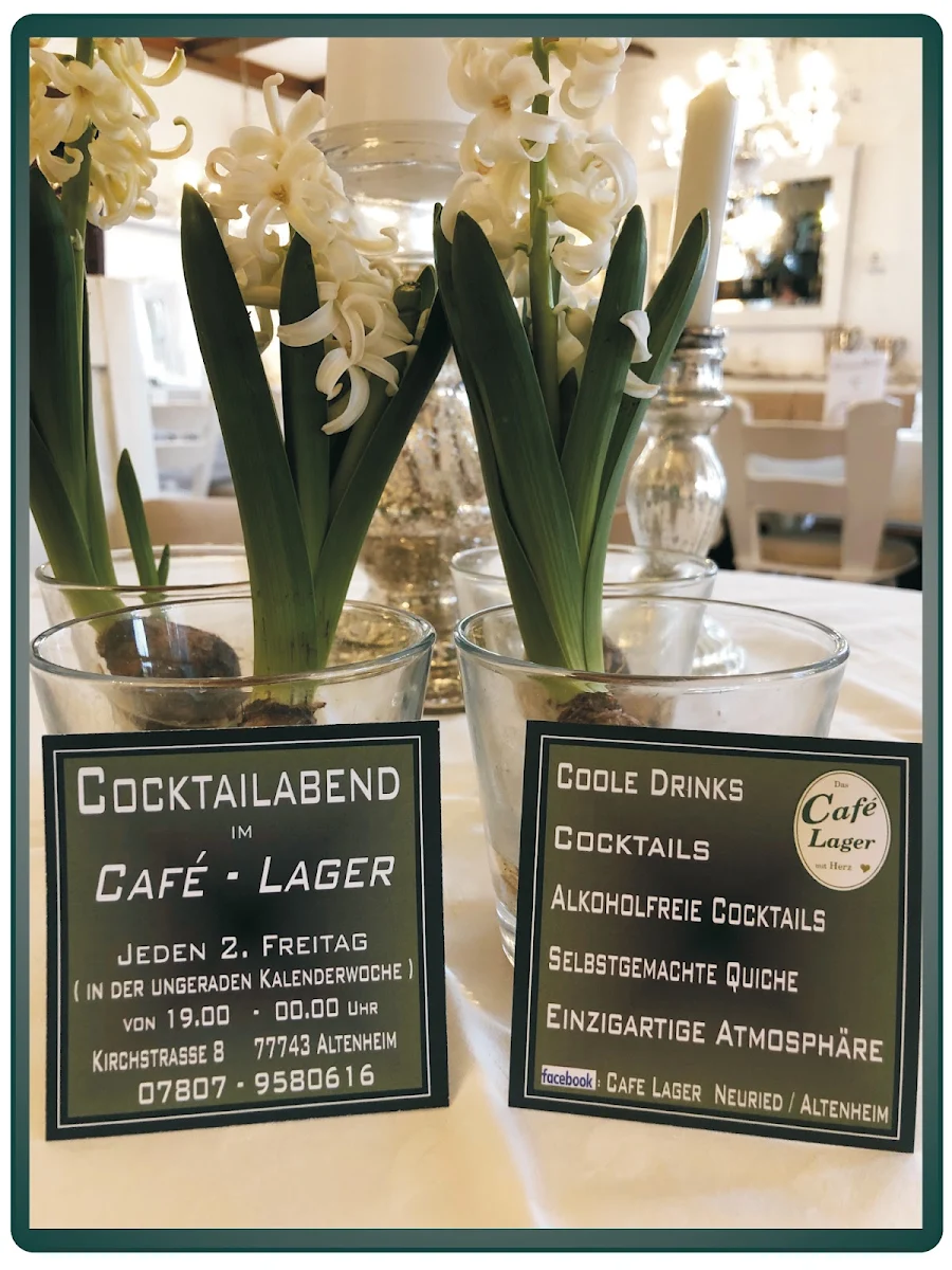 Speisekarte, Café Lager
