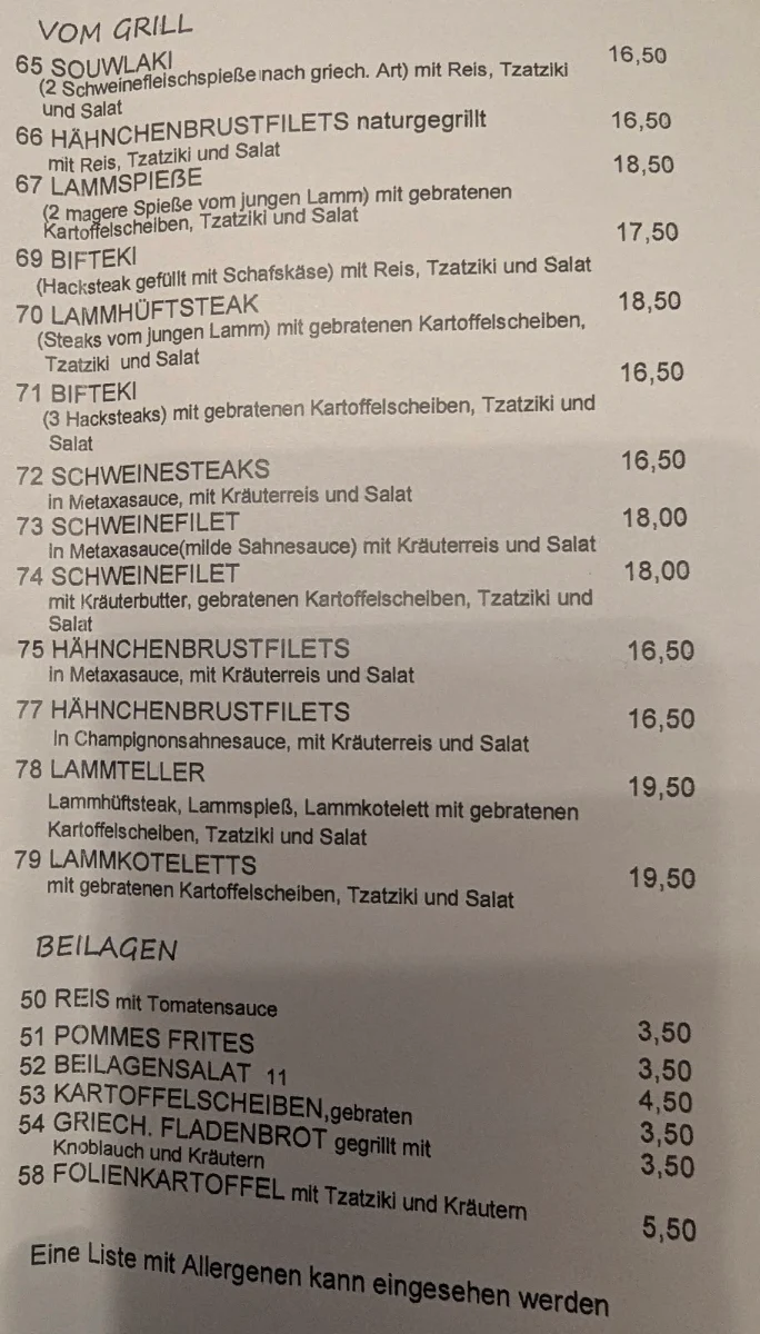 Speisekarte photo 3