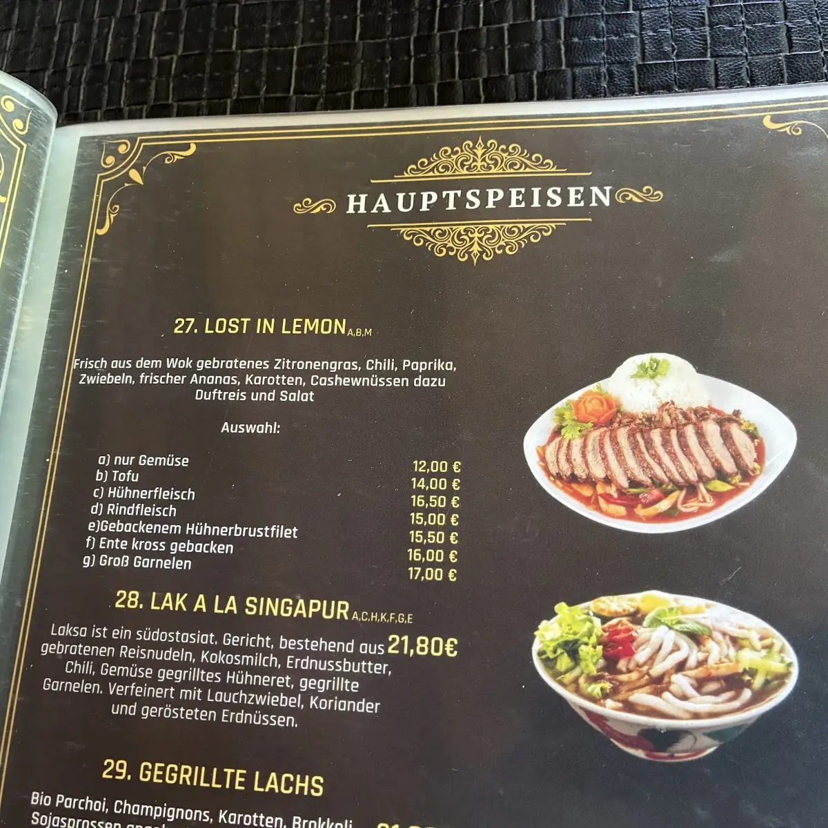 Speisekarte, My My Restaurant - Lahnstein