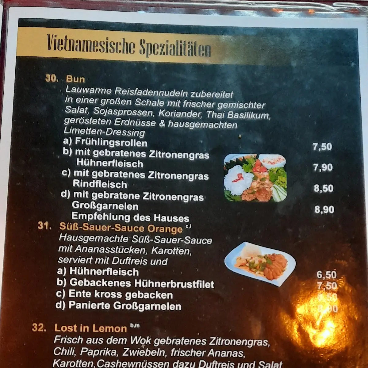 Speisekarte, My My Restaurant - Lahnstein