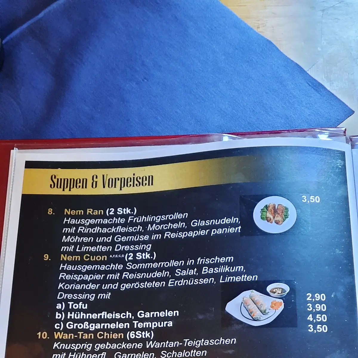 Speisekarte, My My Restaurant - Lahnstein
