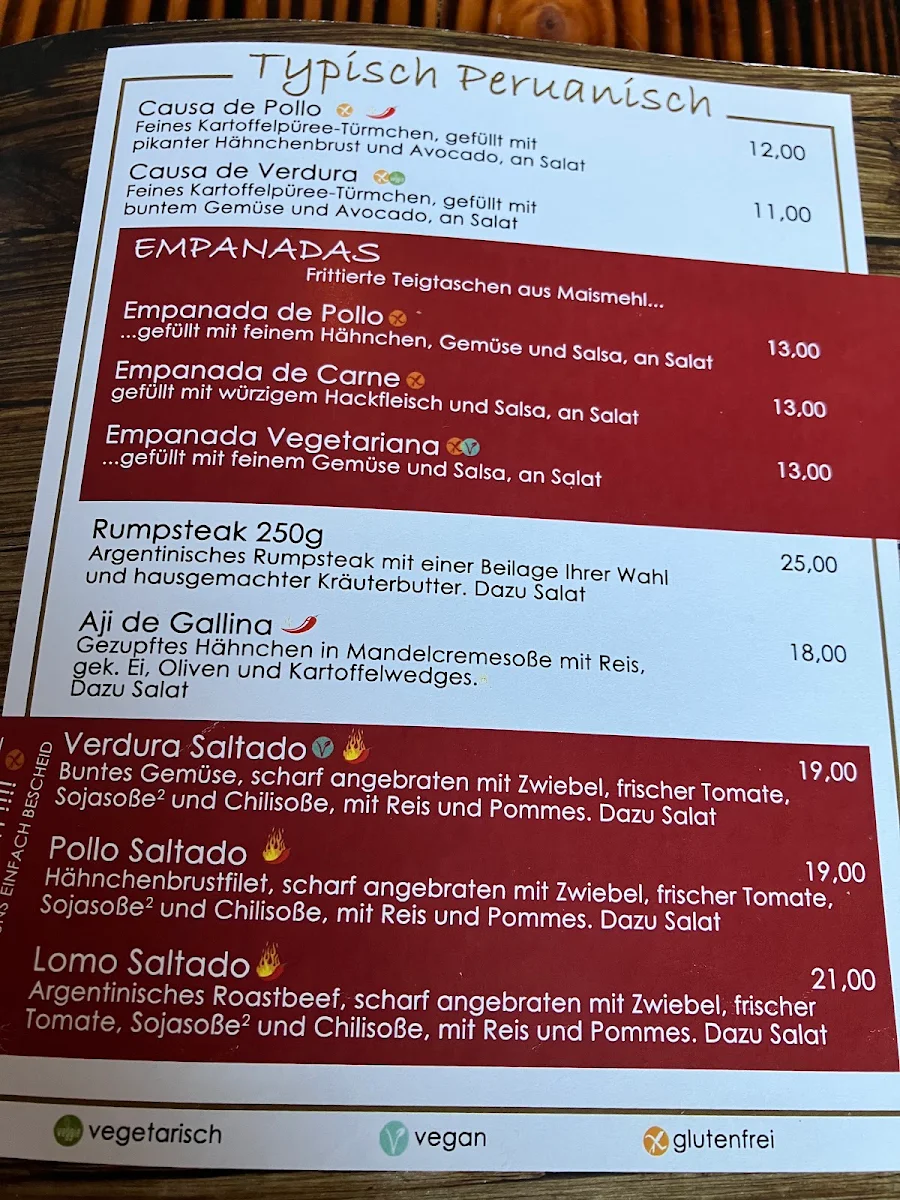 Speisekarte, LaLucha