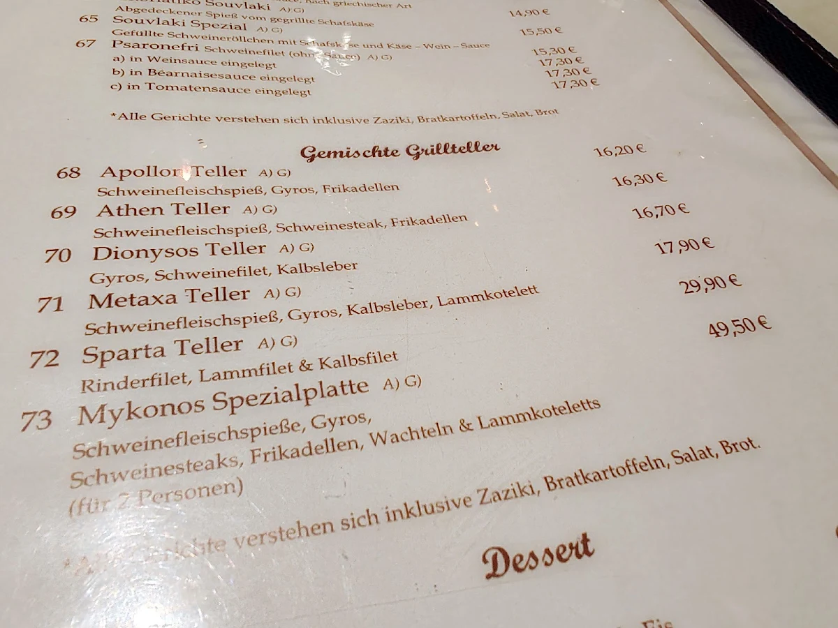 Speisekarte photo 2