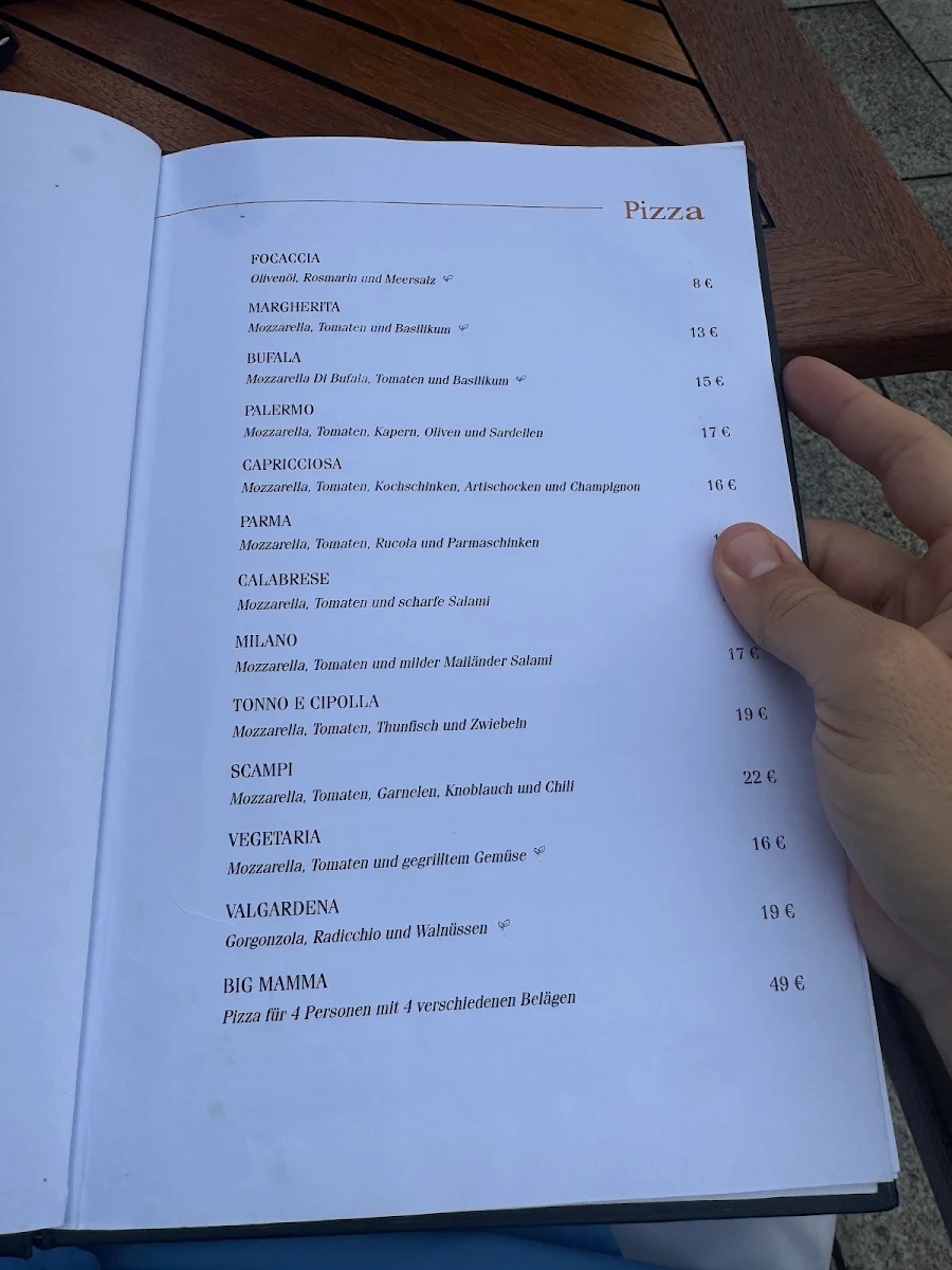 Speisekarte, Wannseeterrassen Berlin