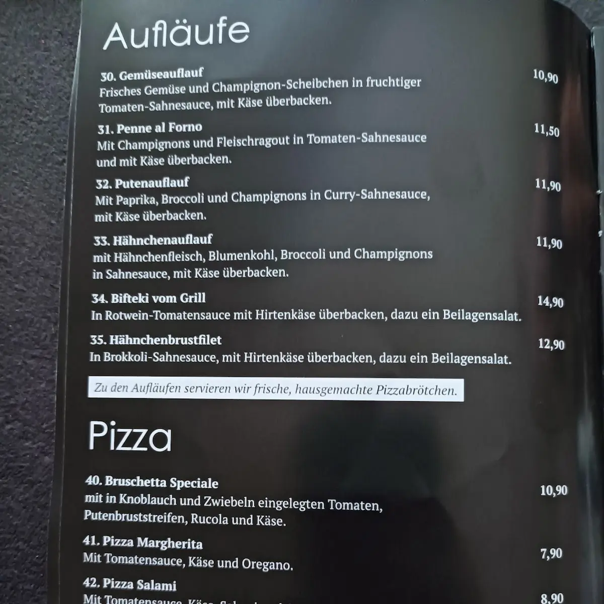 Speisekarte photo 2