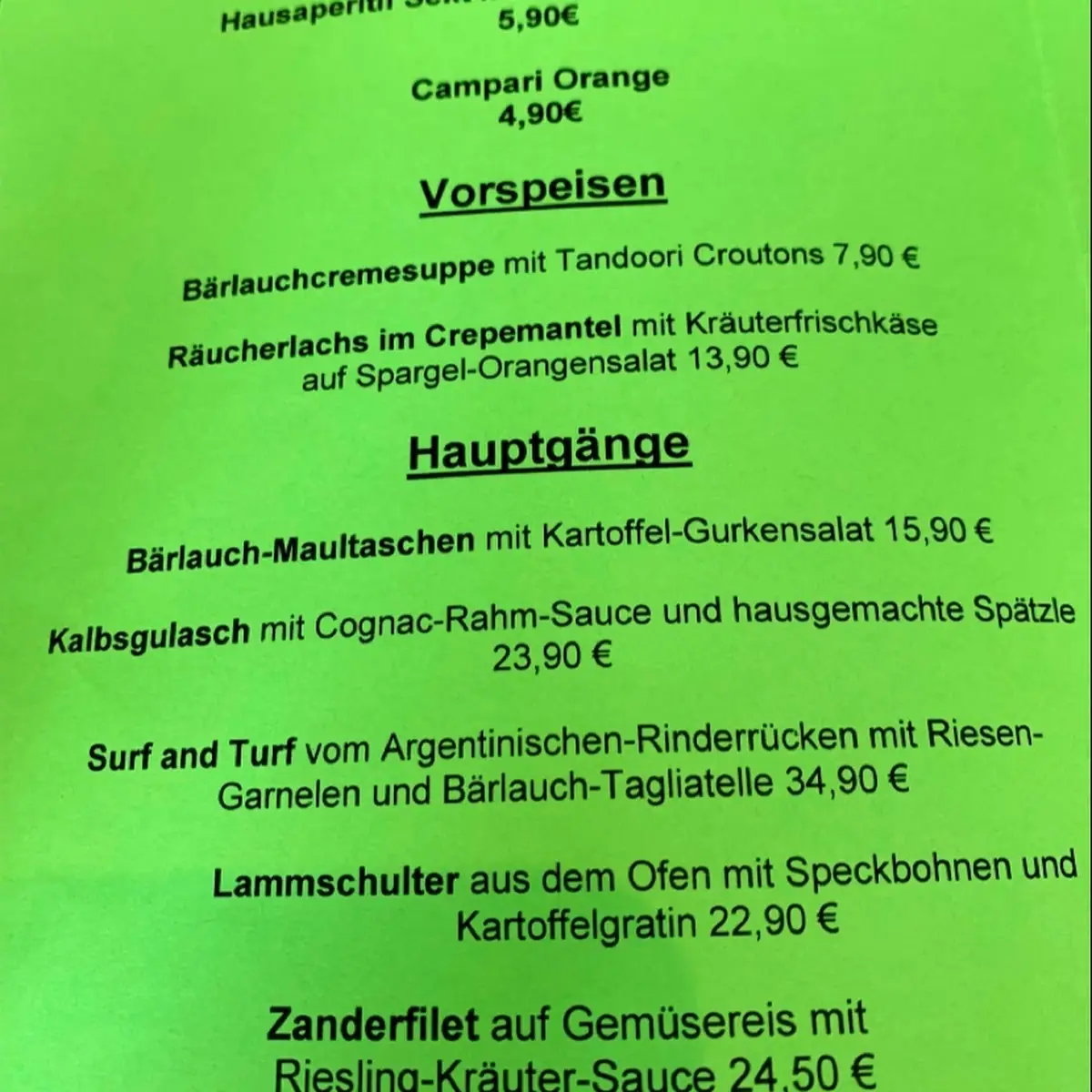 Speisekarte, Rostbraterei - TSV Korntal Vereinsgaststätte
