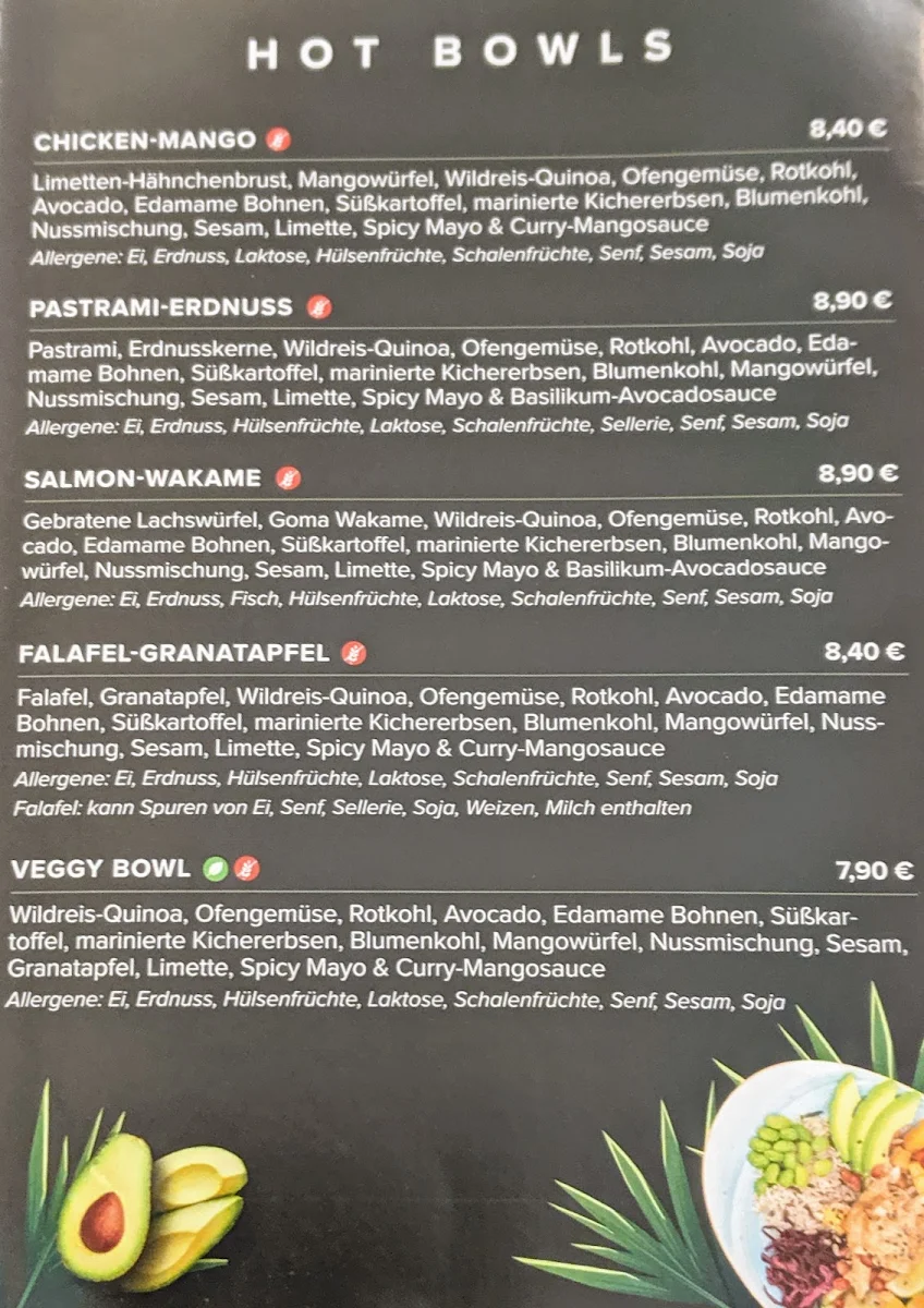 Speisekarte, DAILY Catering