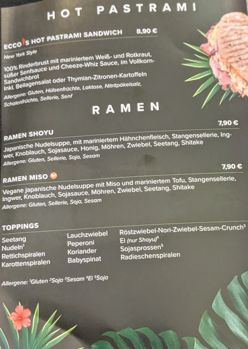Speisekarte, DAILY Catering