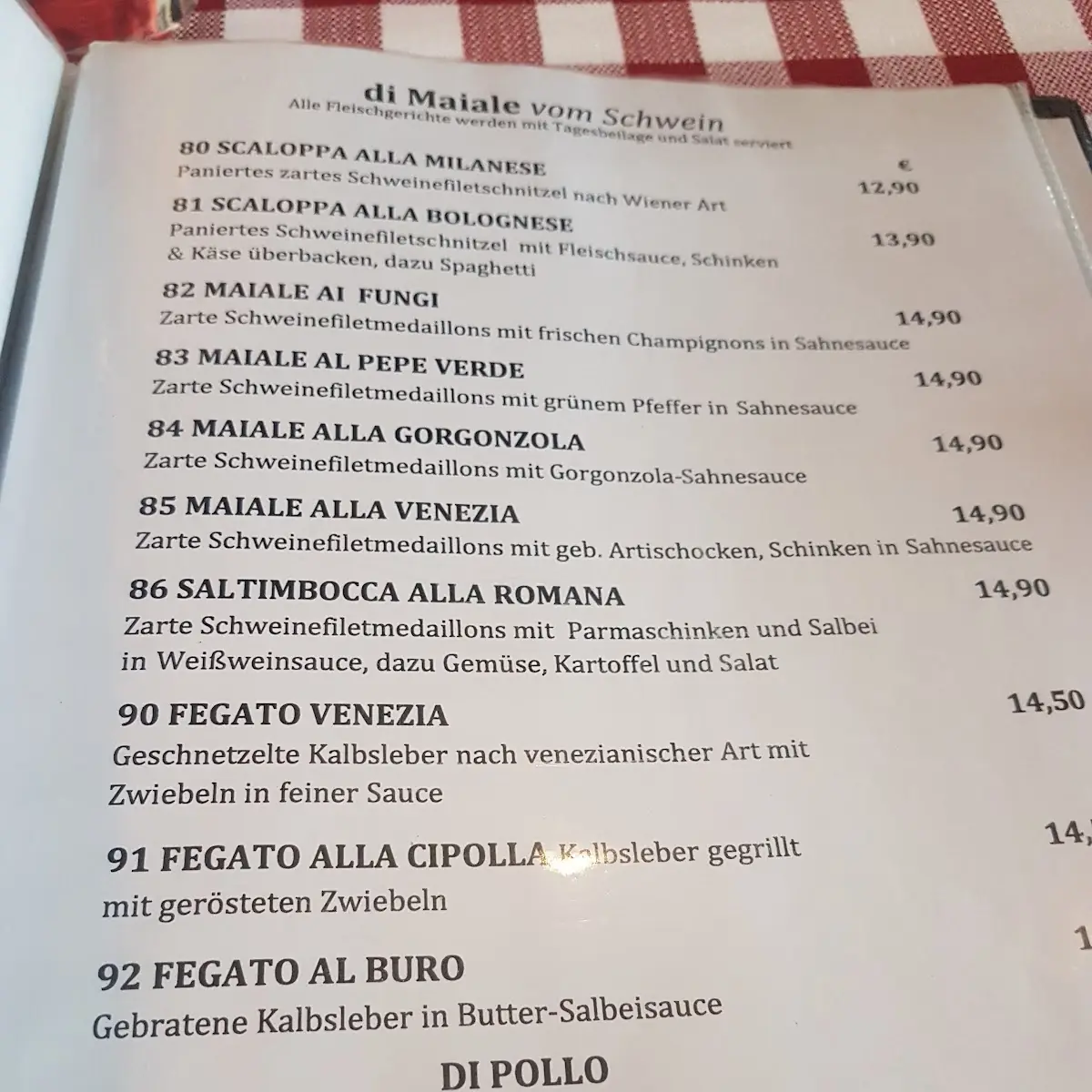Speisekarte photo 6