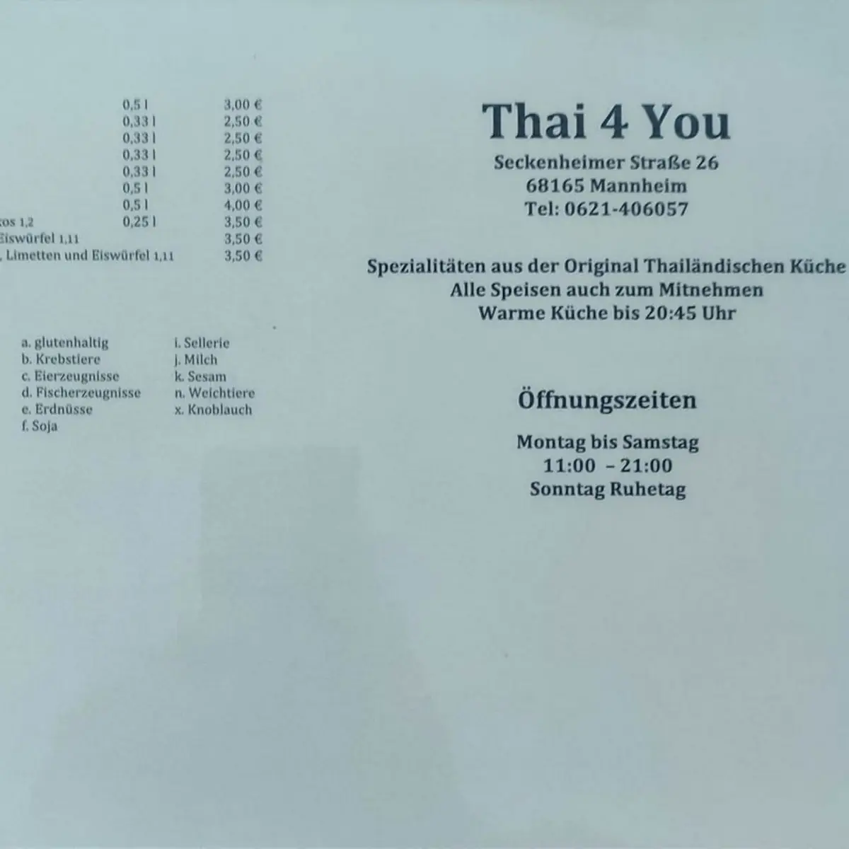 Speisekarte photo 2