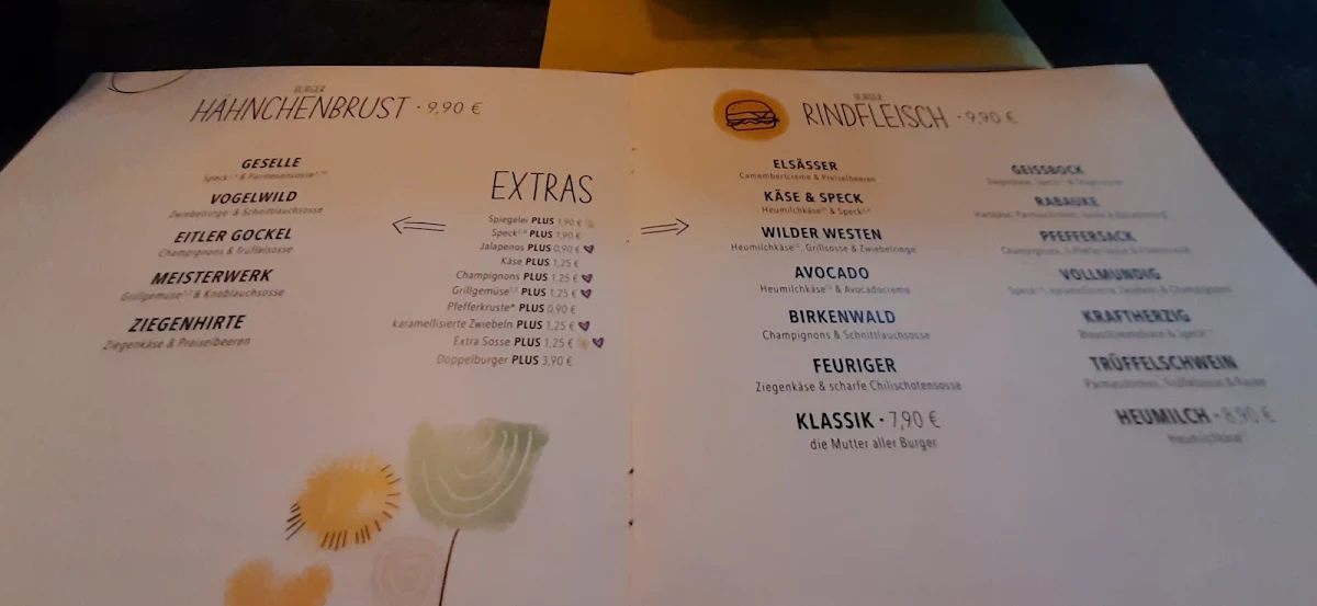 Speisekarte, HANS IM GLÜCK - RECKLINGHAUSEN Löhrhof