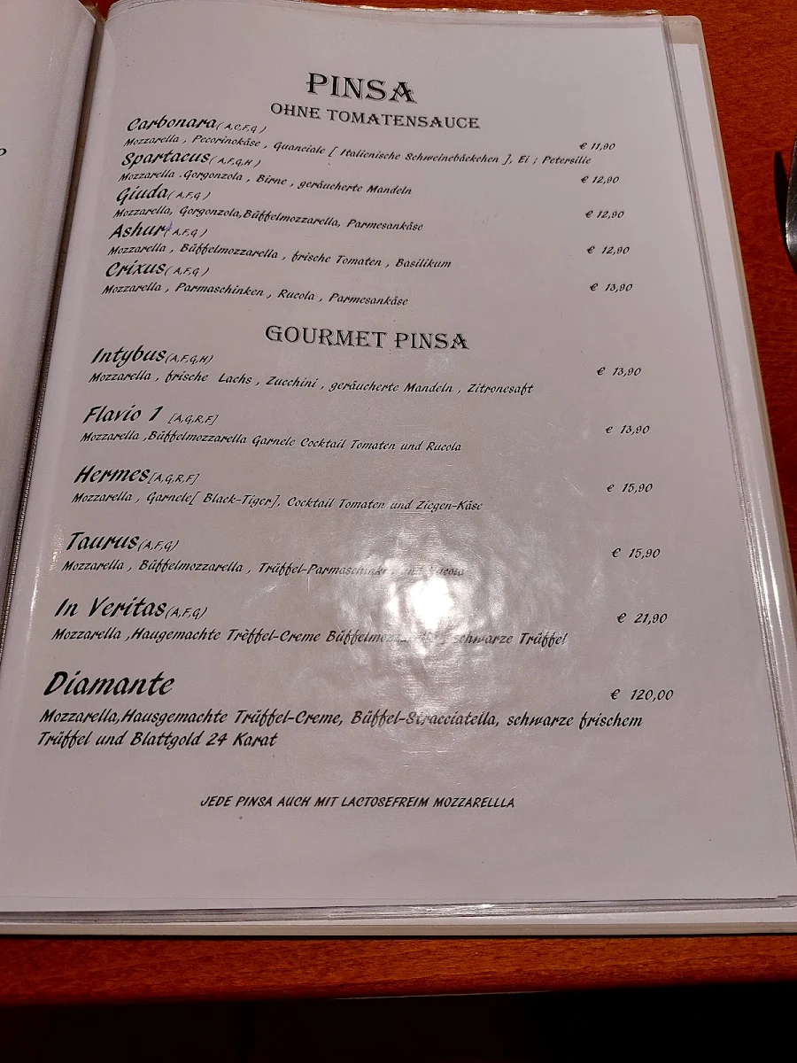 Speisekarte, Restaurant Zum Weinberg