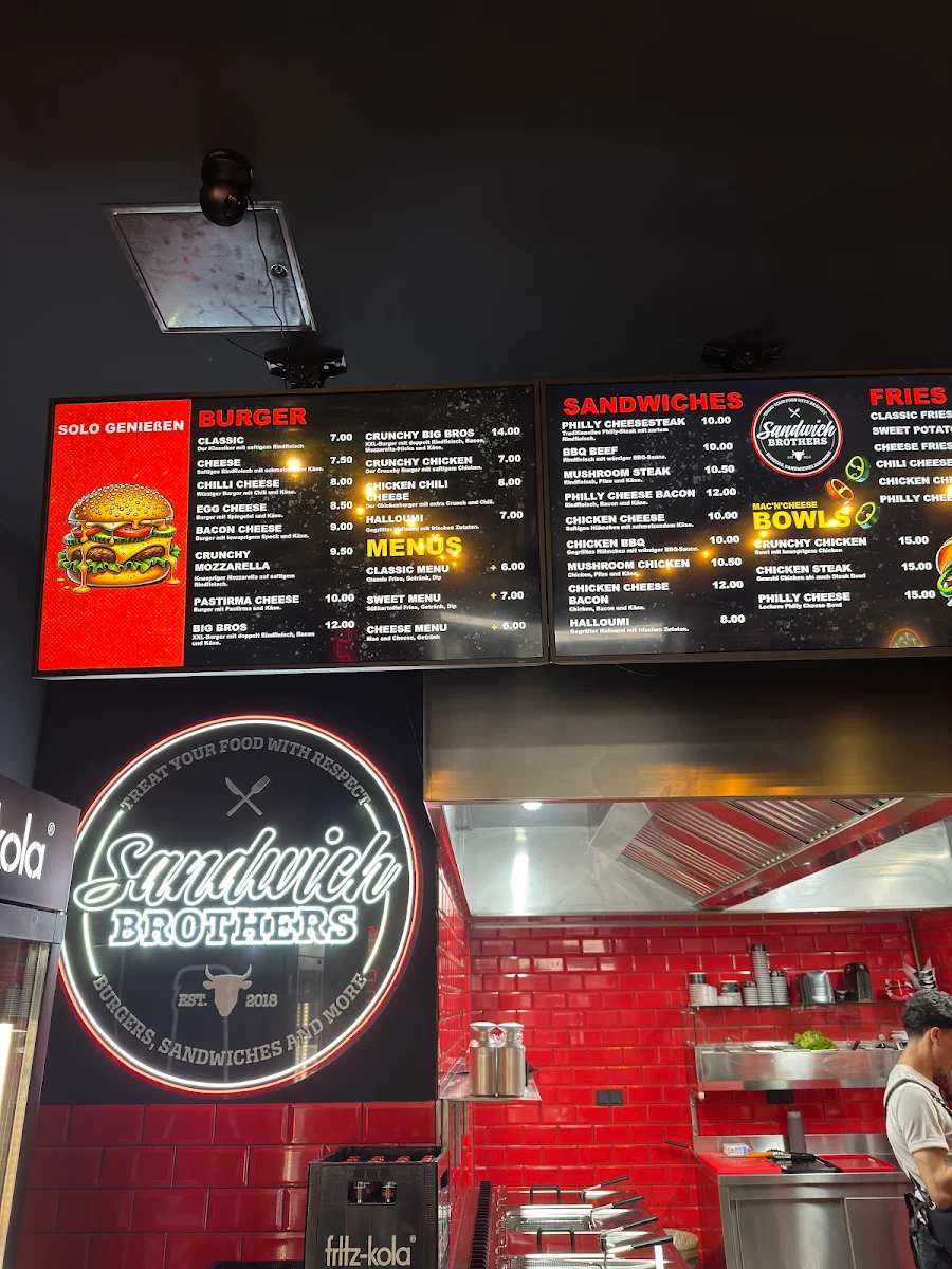 Speisekarte, Sandwich Brothers