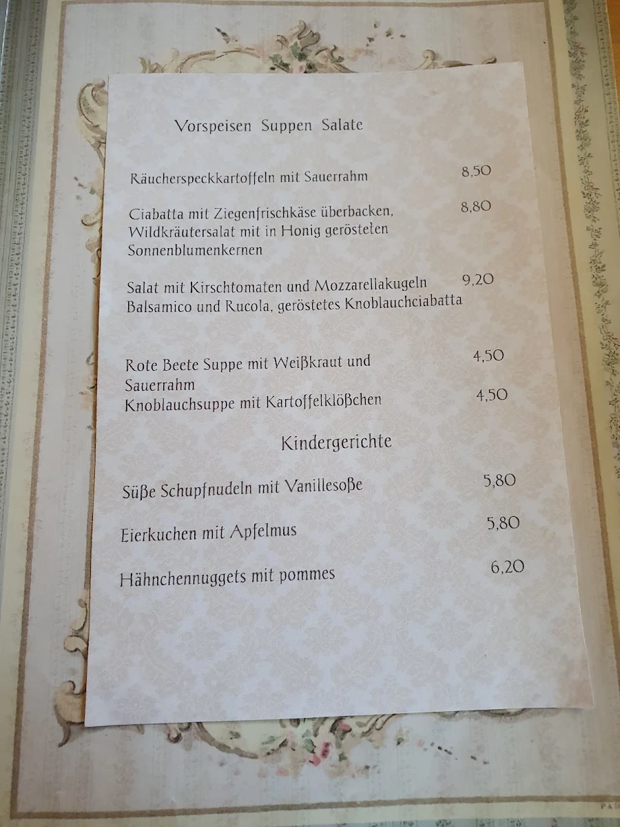 Speisekarte, Leubnitz Teichmühle