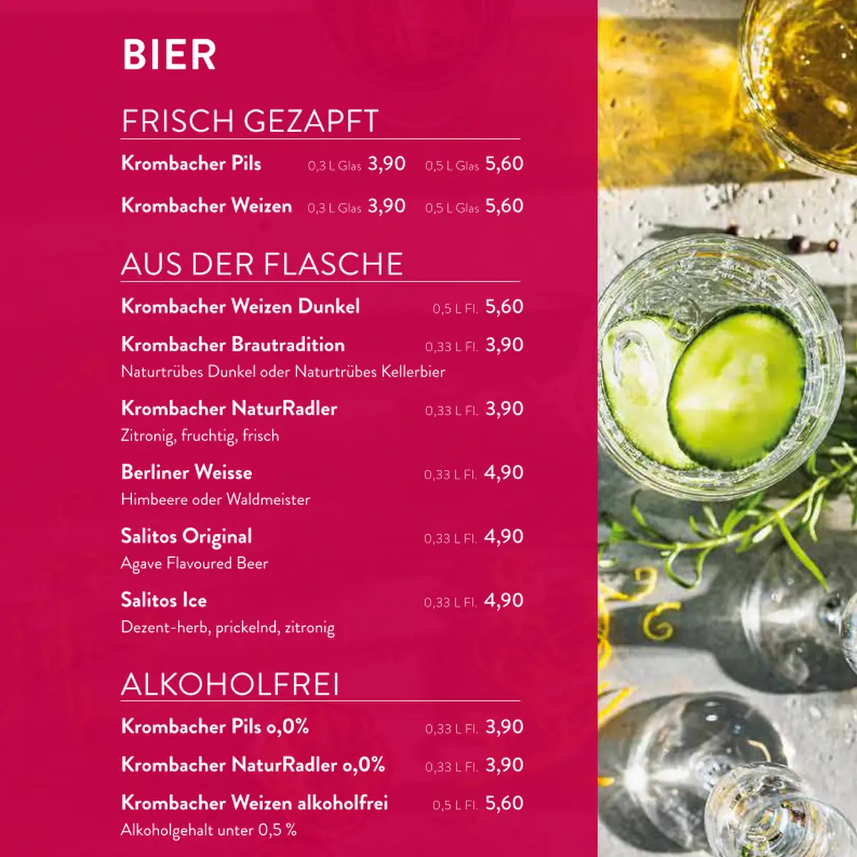Speisekarte, Cafe Del Sol Bremen II/Osterholz