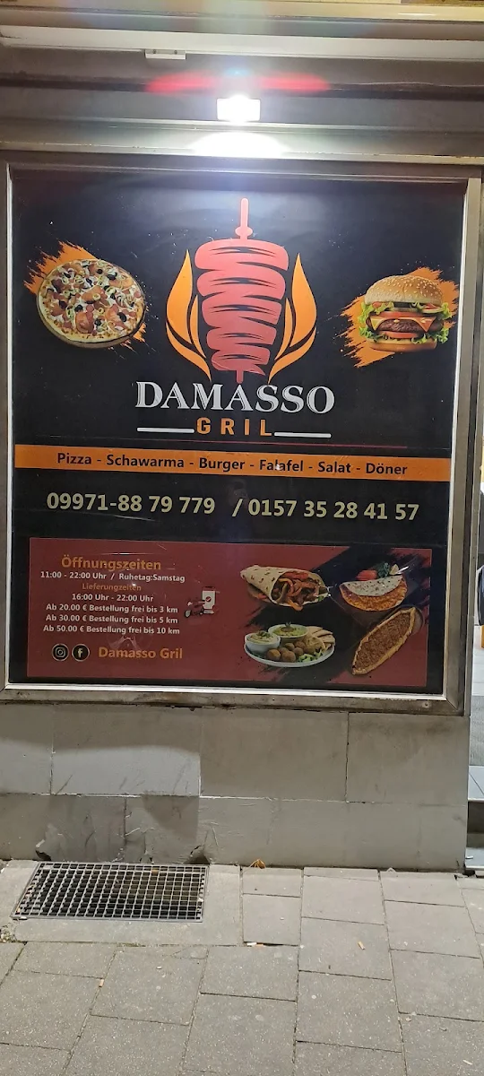 Speisekarte, Damasso Gril