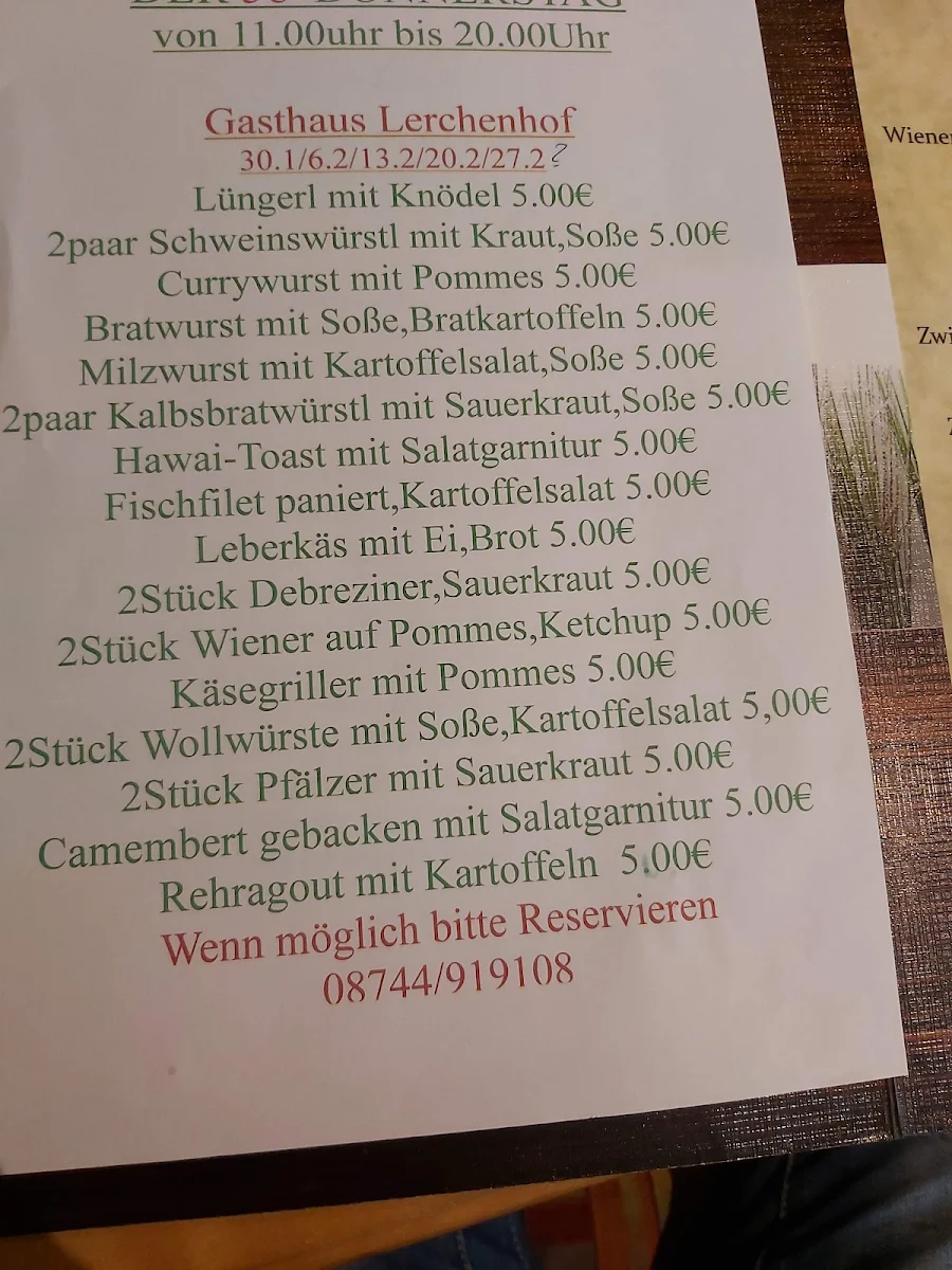 Speisekarte photo 2