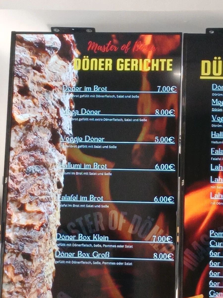 Speisekarte, Master of Döner