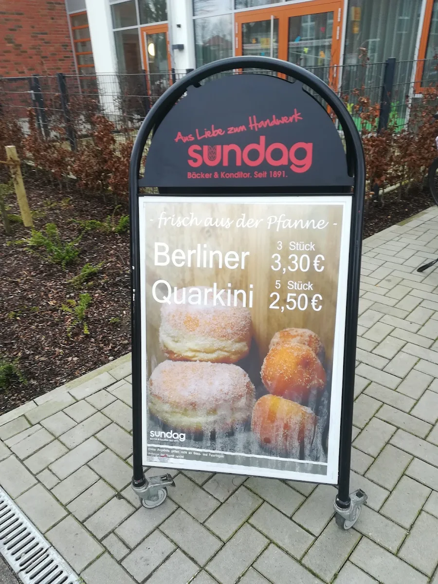 Speisekarte, Bäckerei Sundag - Schwedenschanze