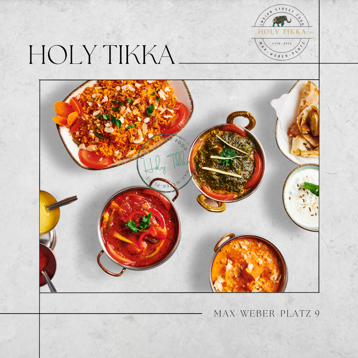 Speisekarte, Holy Tikka - Indian Streetfood & Bar