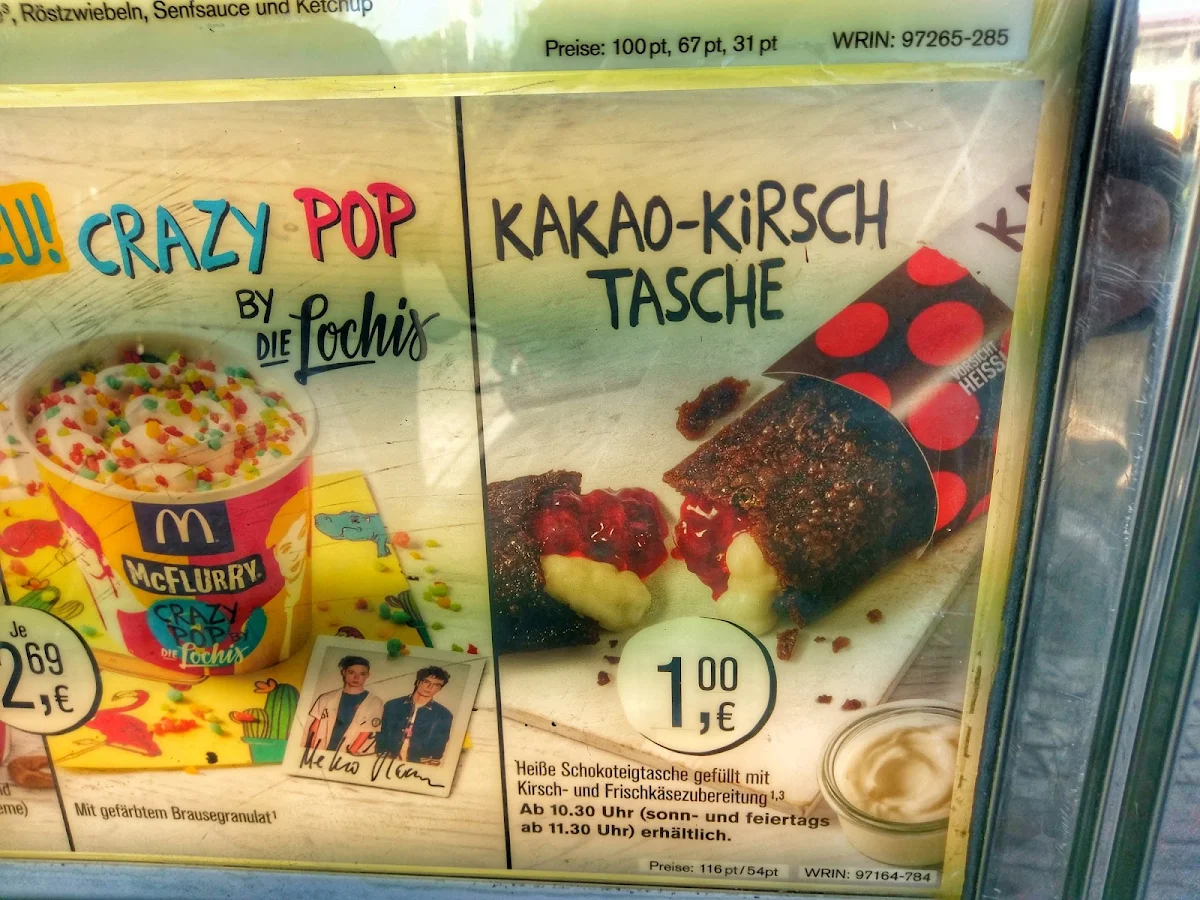 Speisekarte, McDonald's