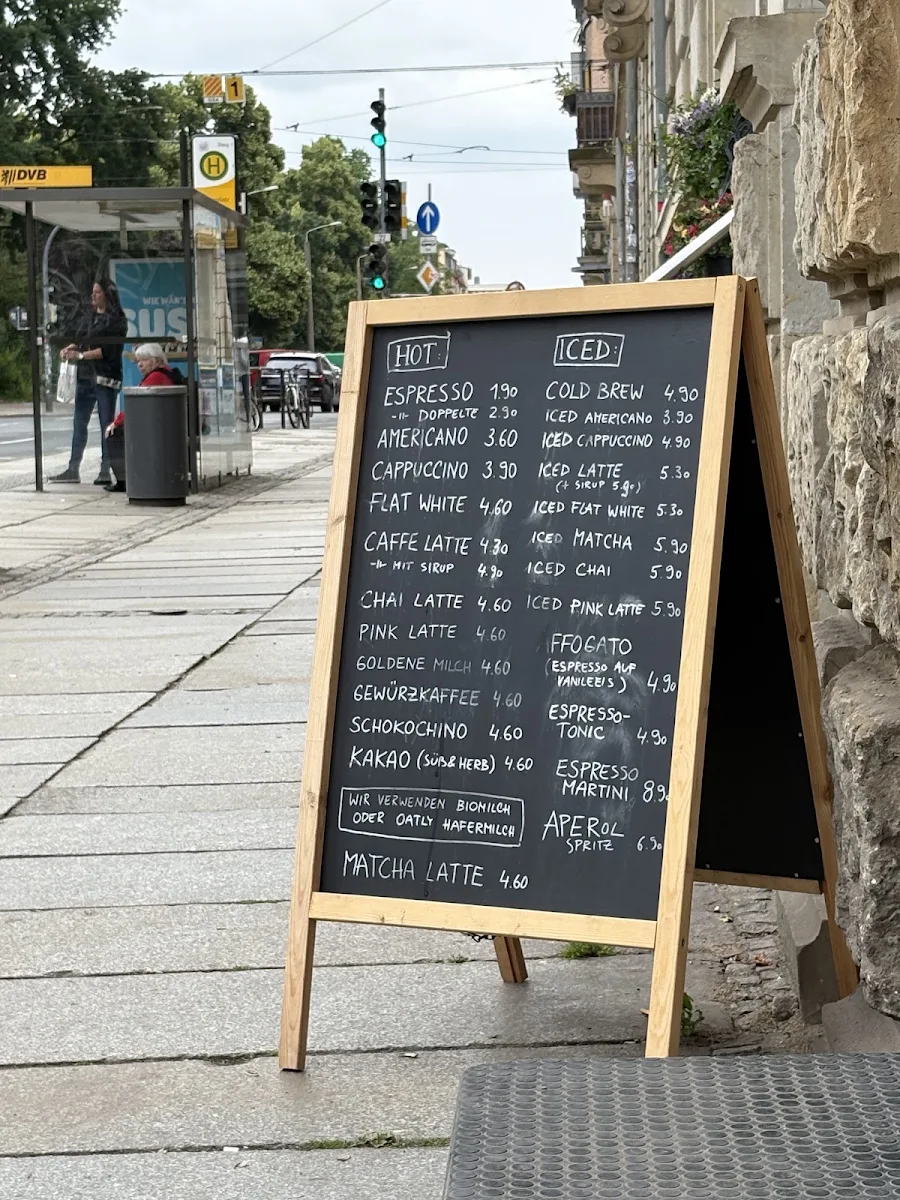 Speisekarte, Cafe Cello
