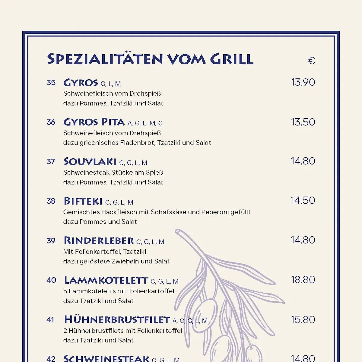 Speisekarte photo 2