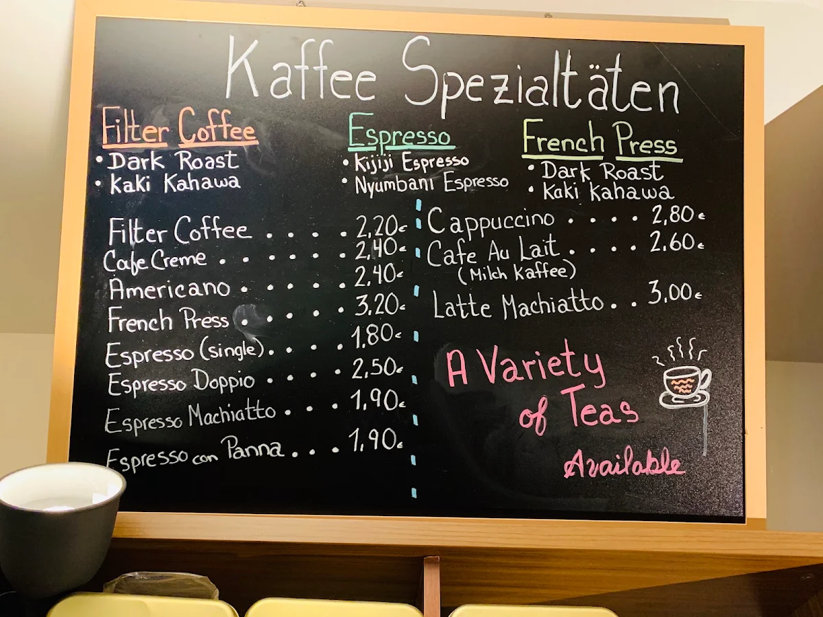 Speisekarte, Chania Coffee House