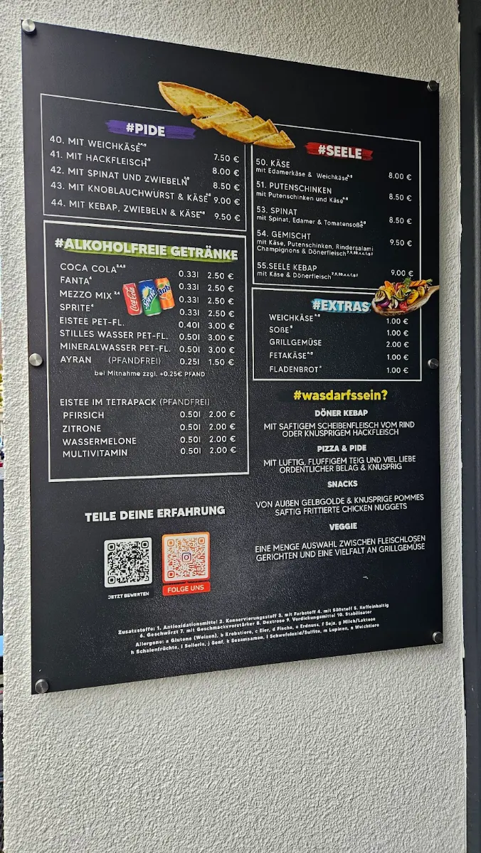 Speisekarte, #ohmyferry Kebap und Pizza