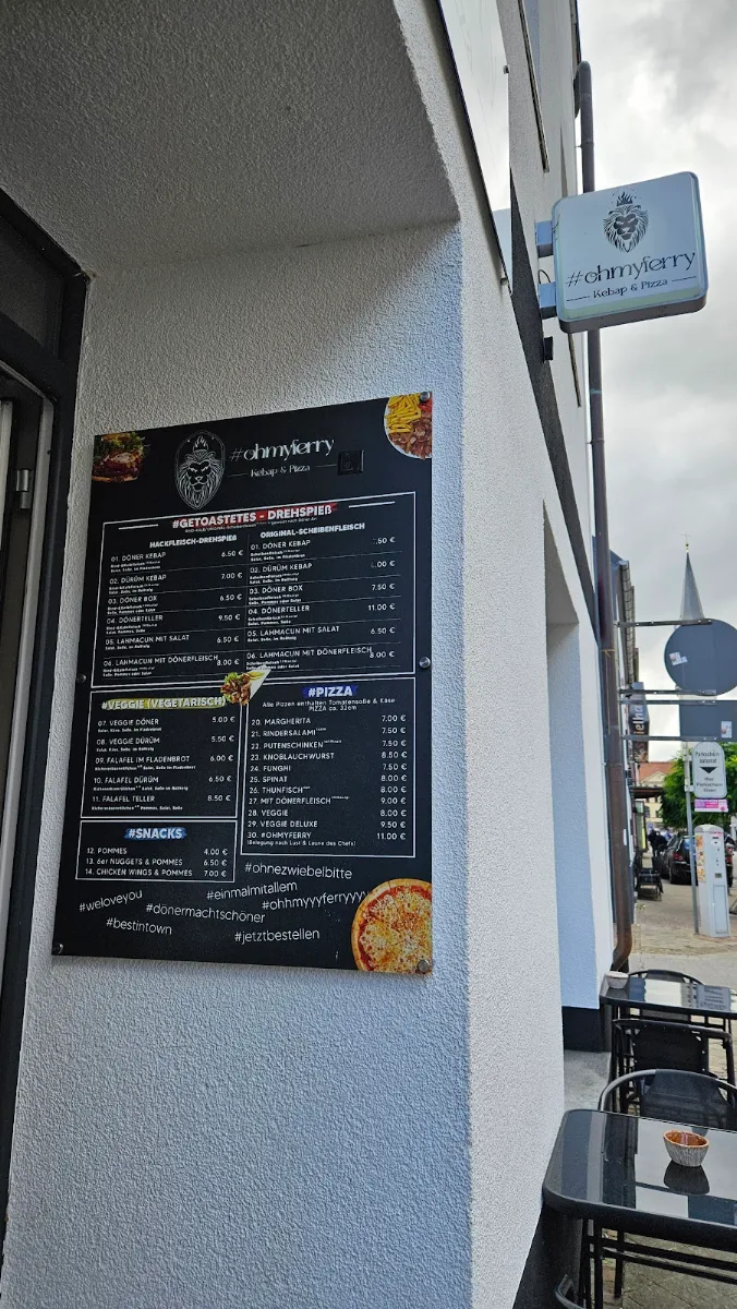Speisekarte, #ohmyferry Kebap und Pizza