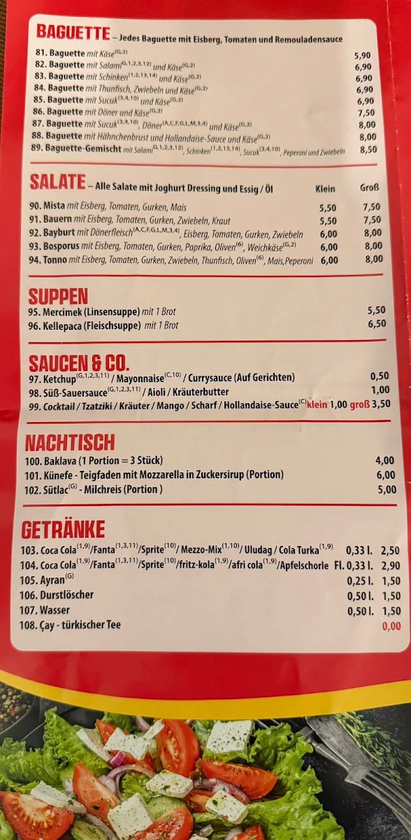 Speisekarte photo 2