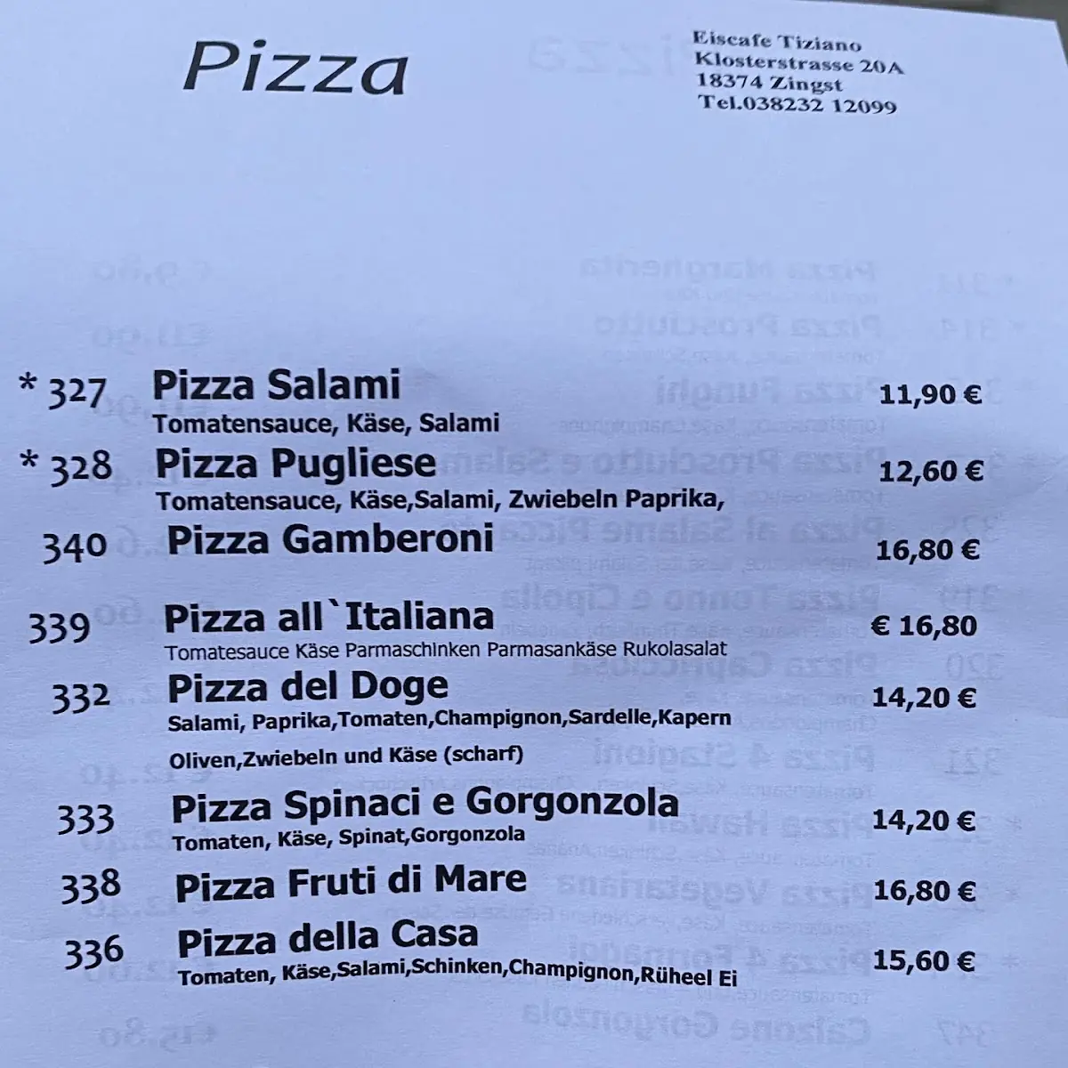 Speisekarte photo 2
