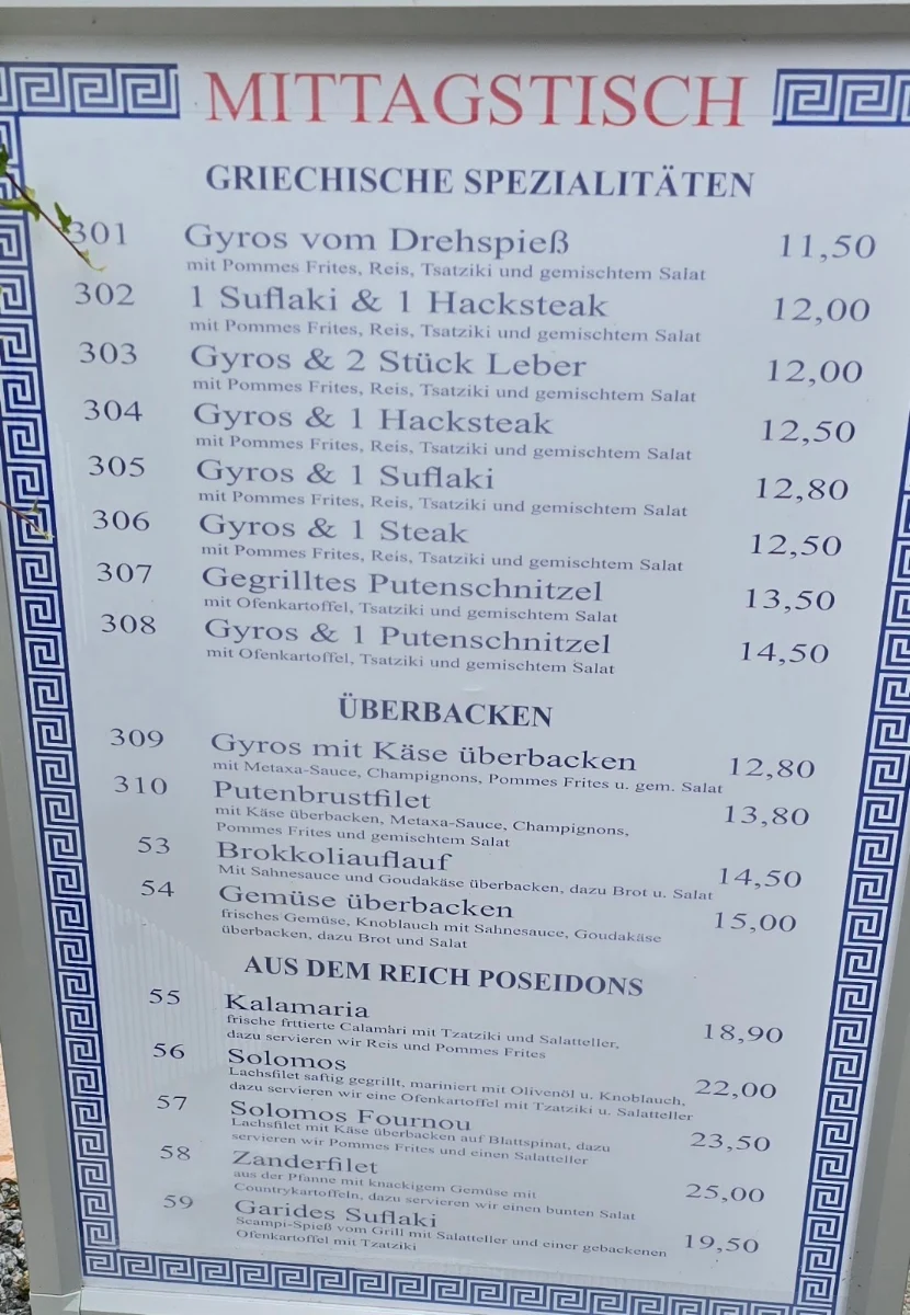 Speisekarte photo 1