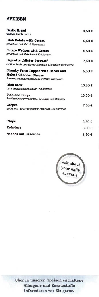 Speisekarte photo 1